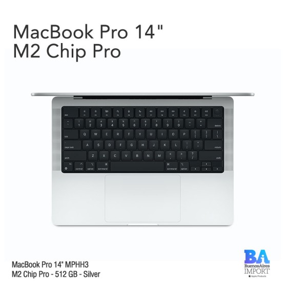 Macbook Pro 14" [MPHH3] M2 Pro - 512 GB - Silver