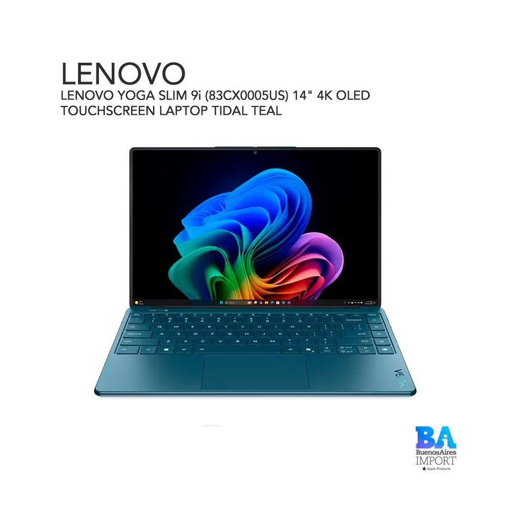 LENOVO YOGA SLIM 9i (83CX0005US) 14" 4K OLED TOUCHSCREEN LAPTOP TIDAL TEAL
