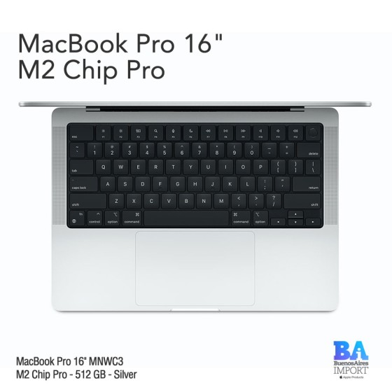 Macbook Pro 16" [MNWC3] M2 Pro - 512 GB - Silver