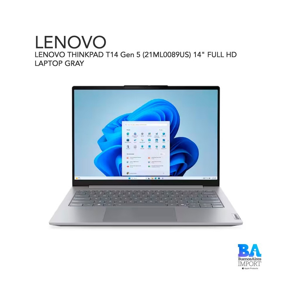 LENOVO THINKPAD T14 Gen 5 (21ML0089US) 14" FULL HD LAPTOP GRAY
