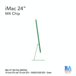 iMac 24" M4 Chip (MD2Q4) with 10-core CPU and 10-core GPU - 24GB/512GB SSD - Green
