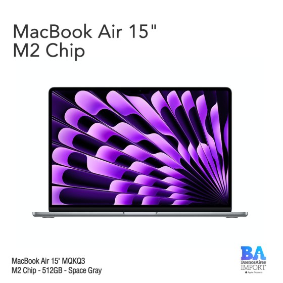 MacBook Air 15.3" Retina [MQKQ3] M2 Chip 512 GB - Space Gray