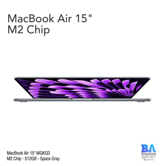 MacBook Air 15.3" Retina [MQKQ3] M2 Chip 512 GB - Space Gray