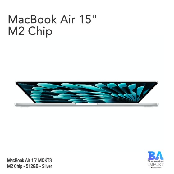 MacBook Air 15.3" Retina [MQKT3] M2 Chip 512 GB - Silver