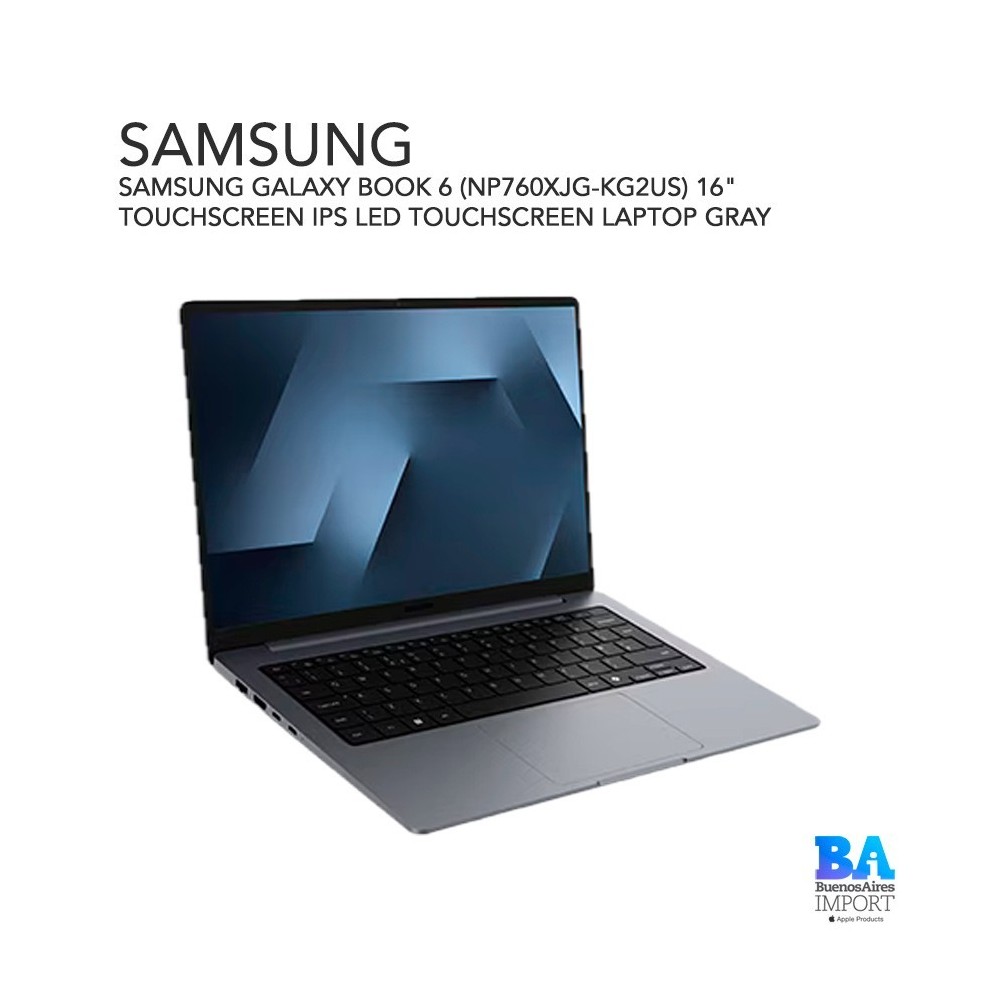 SAMSUNG GALAXY BOOK 6 (NP760XJG-KG2US) 16" TOUCHSCREEN IPS LED TOUCHSCREEN LAPTOP GRAY