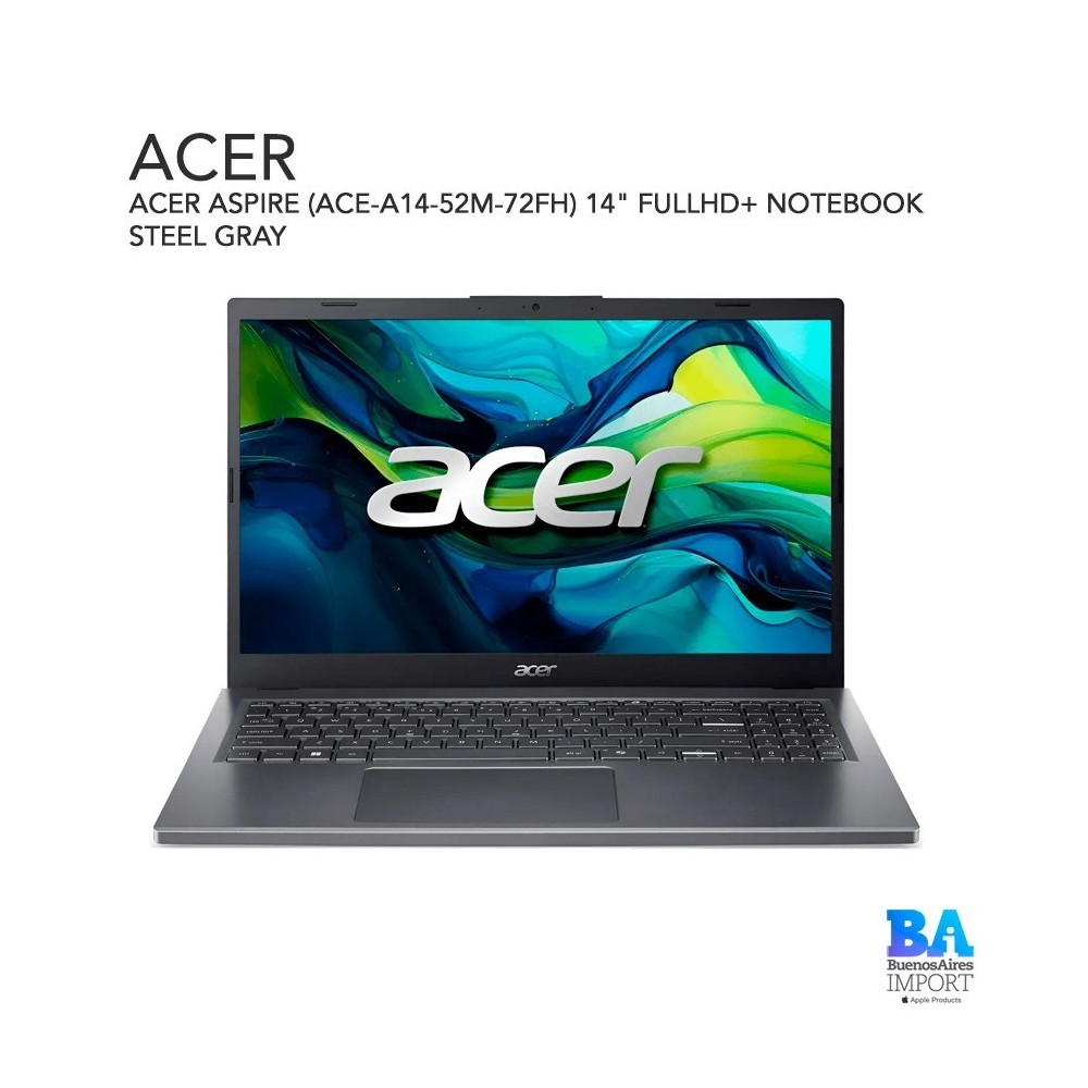 ACER ASPIRE (ACE-A14-52M-72FH) 14" FULLHD+ NOTEBOOK STEEL GRAY