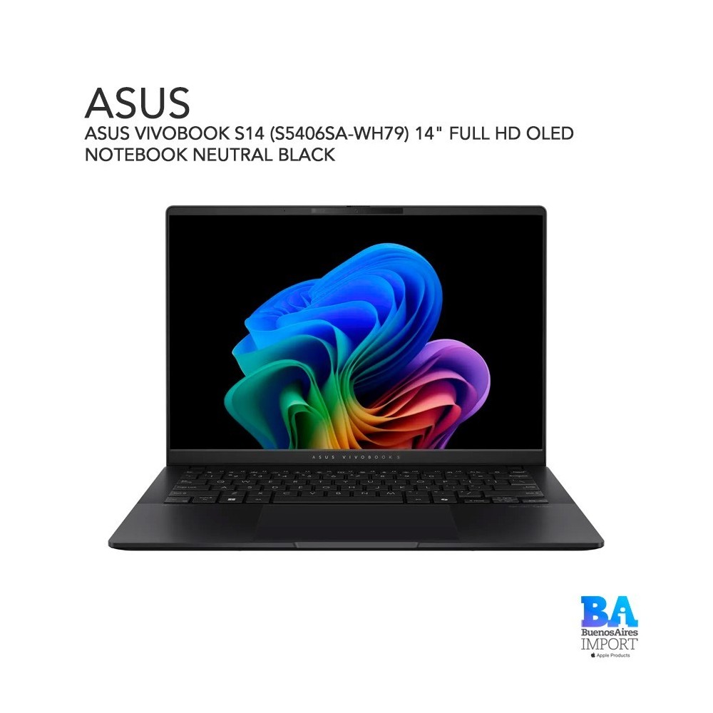 ASUS VIVOBOOK S14 (S5406SA-WH79) 14" FULL HD OLED NOTEBOOK NEUTRAL BLACK