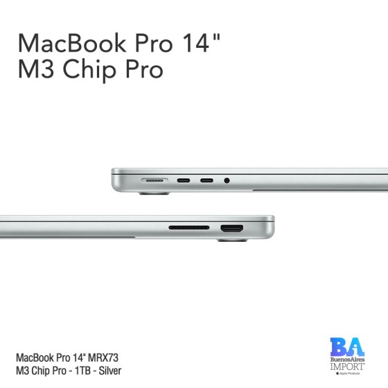MacBook Pro 14" [MRX73] M3 Pro - 1TB - Silver