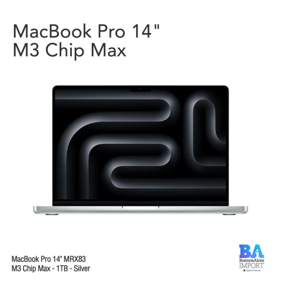 MacBook Pro 14" [MRX83] M3 Max - 1TB - Silver