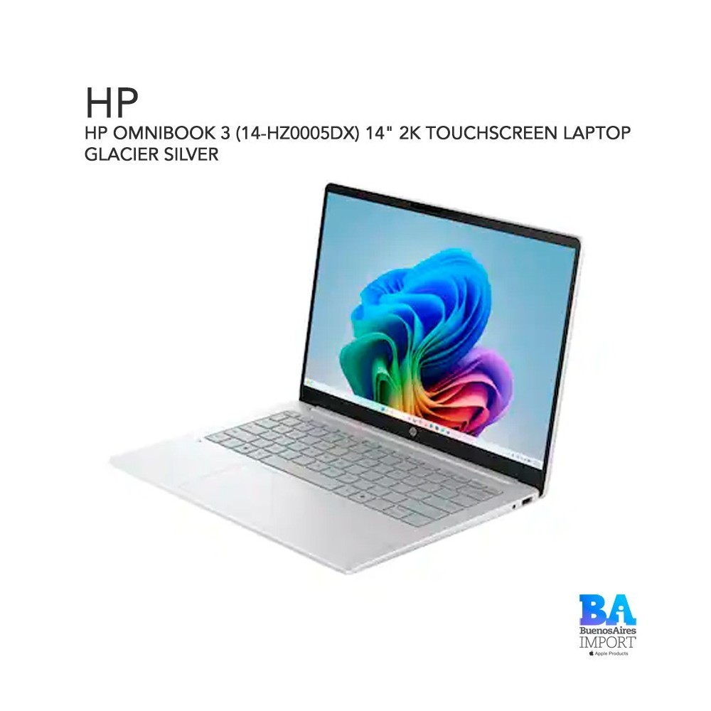 HP OMNIBOOK 3 (14-HZ0005DX) 14" 2K TOUCHSCREEN LAPTOP GLACIER SILVER