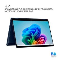 HP OMNIBOOK X FLIP (14-FM0013DX) 14" 2K TOUCHSCREEN LAPTOP 2-IN-1 ATMOSPHERIC BLUE