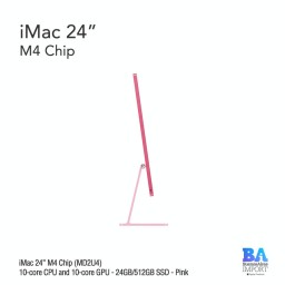 iMac 24" M4 Chip (MD2U4) with 10-core CPU and 10-core GPU - 24GB/512GB SSD - Pink