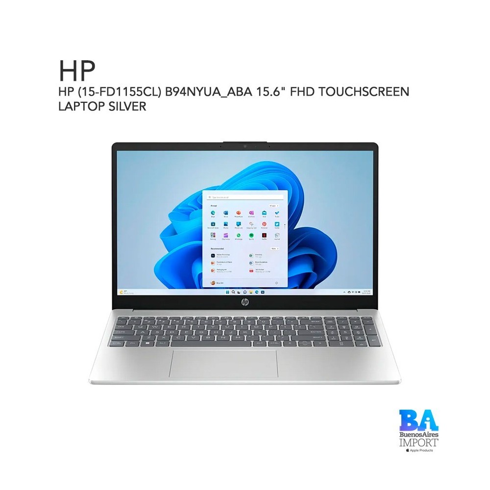 HP (15-FD1155CL) B94NYUA_ABA 15.6" FHD TOUCHSCREEN LAPTOP SILVER