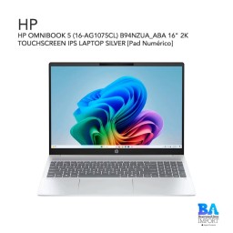 HP OMNIBOOK 5 (16-AG1075CL) B94NZUA_ABA 16" 2K TOUCHSCREEN IPS LAPTOP SILVER [Pad Numérico]