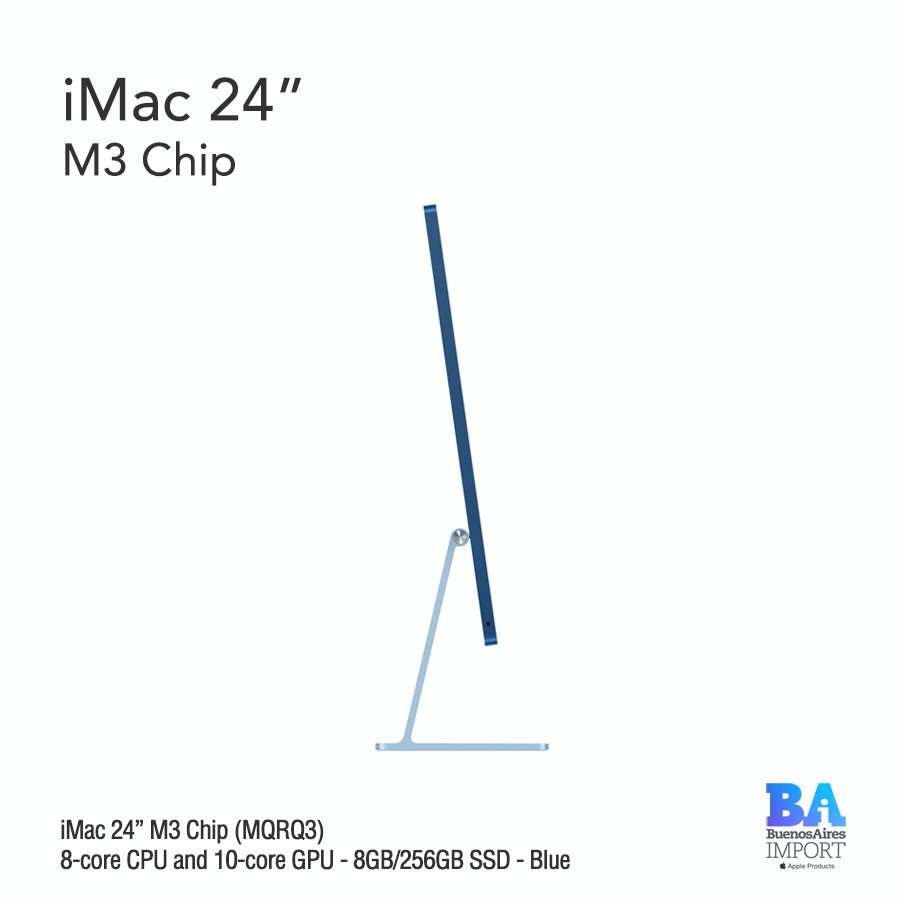 Apple iMac 24 Apple M3 Chip 10-core GPU MQRQ3B-A