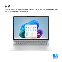 HP OMNIBOOK 3 (16-BU0007DX) 16" 2K TOUCHSCREEN LAPTOP MICA SILVER [Pad Numérico]