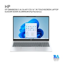 HP OMNIBOOK 5 AI (16-AF1173) 16" 2K TOUCHSCREEN LAPTOP GLACIER SILVER ALUMINIUM [Pad Numérico]