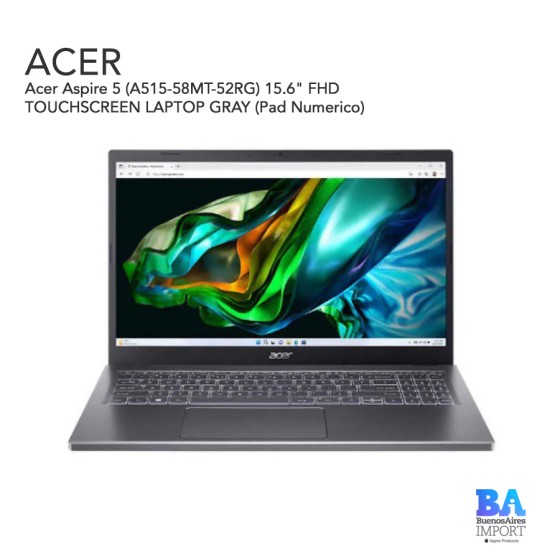 Acer Aspire 5 (A515-58MT-52RG) 15.6" FHD  TOUCHSCREEN LAPTOP GRAY (Pad Numerico)