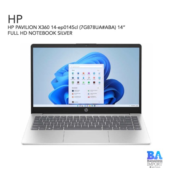 HP PAVILION X360 14-ep0145cl (7G878UA)  14” FULL HD NOTEBOOK SILVER