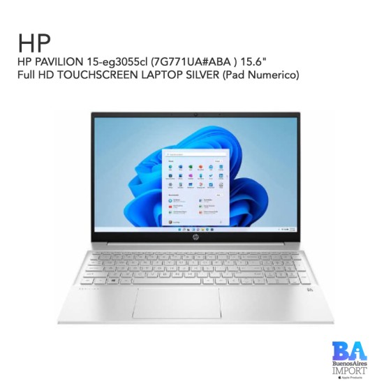 HP PAVILION 15-eg3055cl (7G771UA) 15.6" Full HD TOUCHSCREEN LAPTOP SILVER...