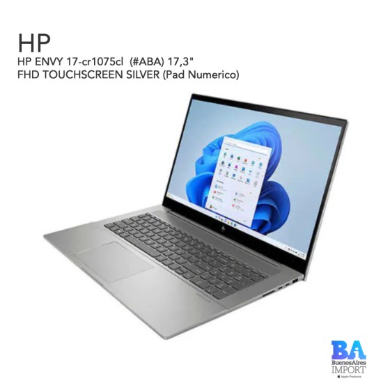 HP ENVY 17-cr1075cl 17,3" FHD TOUCHSCREEN SILVER (Pad Numerico)