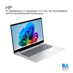 HP OMNIBOOK X (17-DE0043DX) 17.3" FULL HD TOUCHSCREEN LAPTOP GLACIER SILVER [Pad Numérico]