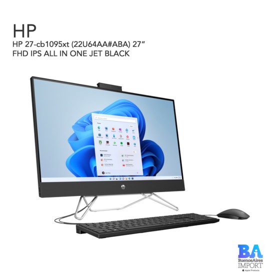 HP 27-cb1095xt (22U64AA) 27” FHD IPS ALL IN ONE JET BLACK
