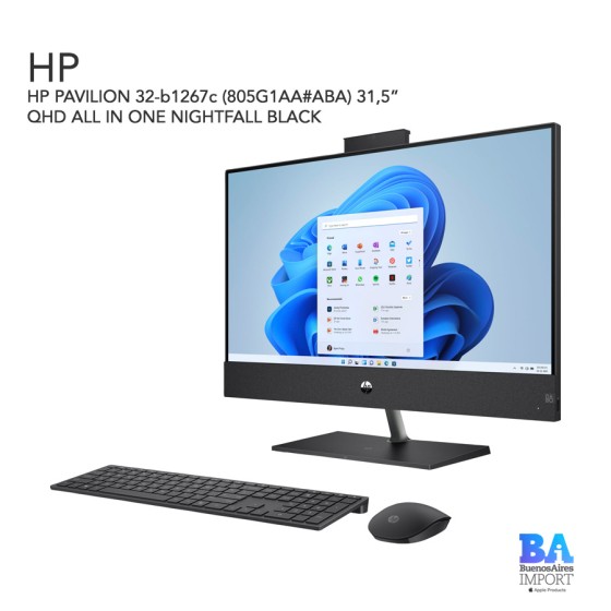 HP PAVILION 32-b1267c (805G1AA) 31,5” QHD ALL IN ONE NIGHTFALL BLACK