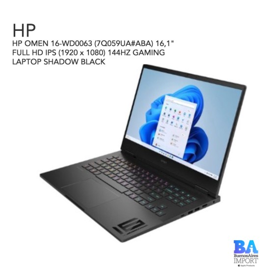 HP OMEN 16-WD0063 (7Q059UA) 16,1" FULL HD IPS (1920 x 1080) 144HZ GAMING...