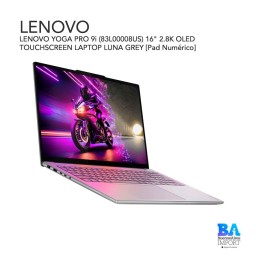 LENOVO YOGA PRO 9i (83L00008US) 16" 2.8K OLED TOUCHSCREEN LAPTOP LUNA GREY [Pad Numérico]