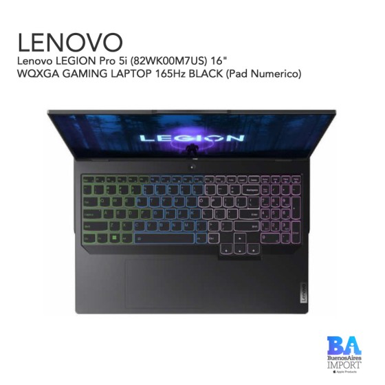 Lenovo LEGION Pro 5i (82WK00M7US) 16" WQXGA GAMING LAPTOP 165Hz BLACK (Pad...