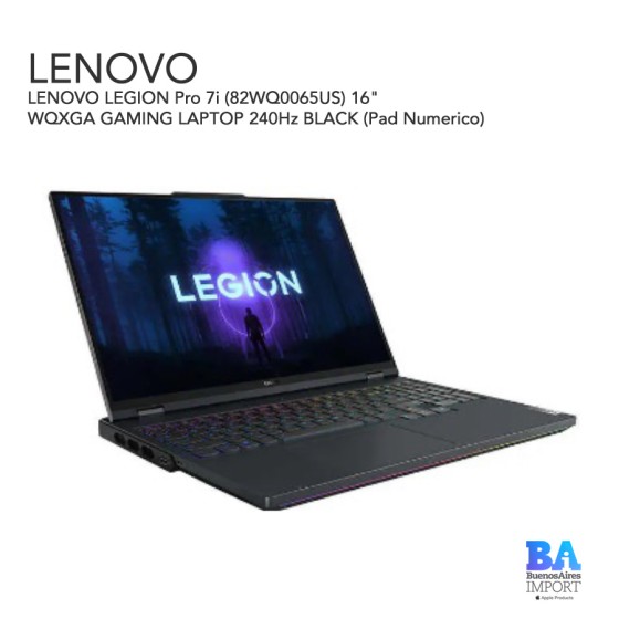 LENOVO LEGION Pro 7i (82WQ0065US) 16" WQXGA GAMING LAPTOP 240Hz BLACK (Pad...