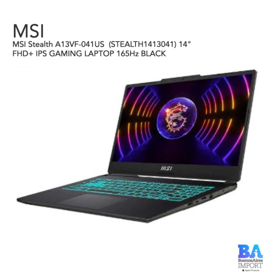 MSI Stealth A13VF-041US  (STEALTH1413041) 14" FHD+ IPS GAMING LAPTOP 165Hz BLACK
