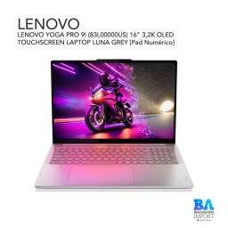 LENOVO YOGA PRO 9I (83L00000US) 16" 3,2K OLED TOUCHSCREEN LAPTOP LUNA GREY [Pad Numérico]