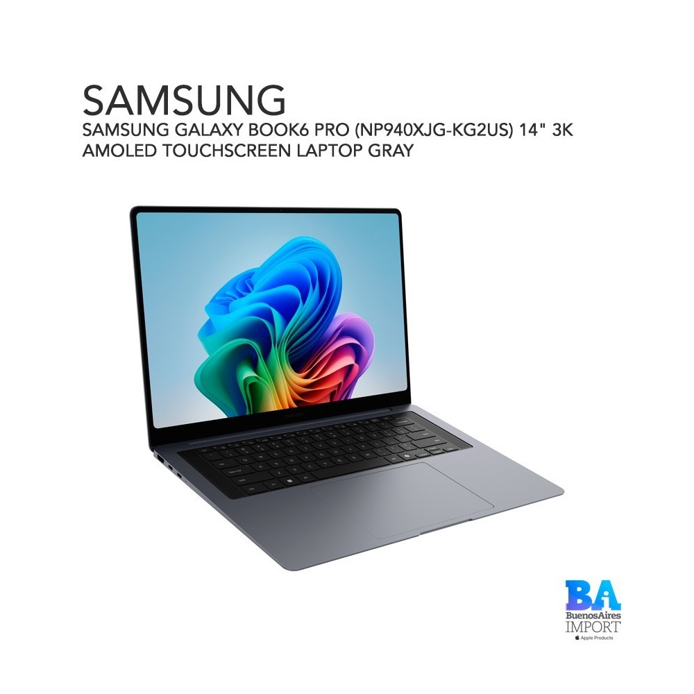 SAMSUNG GALAXY BOOK6 PRO (NP940XJG-KG2US) 14" 3K AMOLED TOUCHSCREEN LAPTOP GRAY