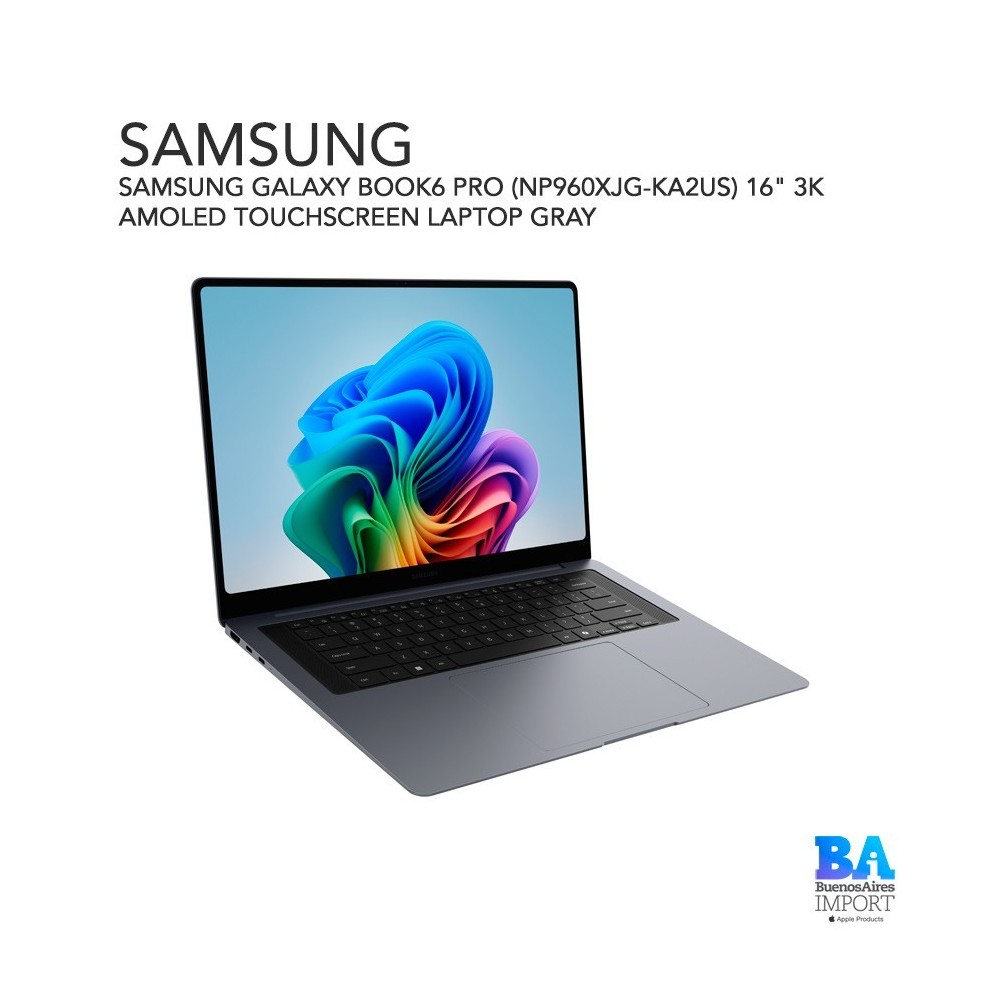 SAMSUNG GALAXY BOOK6 PRO (NP960XJG-KA2US) 16" 3K AMOLED TOUCHSCREEN LAPTOP GRAY