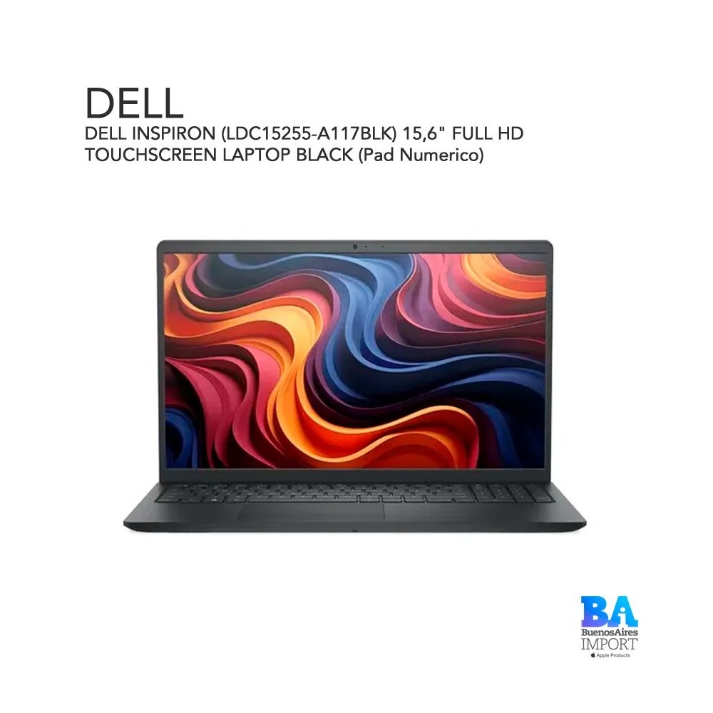 DELL INSPIRON (LDC15255-A117BLK) 15,6" FULL HD TOUCHSCREEN LAPTOP BLACK (Pad Numerico)