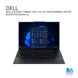 DELL (LD15260-7140BLK) 15,6" FUL HD TOUCHSCREEN LAPTOP BLACK [Pad Numérico]
