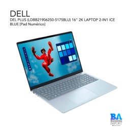 DEL PLUS (LDBB21906250-5175BLU) 16" 2K LAPTOP 2-IN1 ICE BLUE [Pad Numérico]
