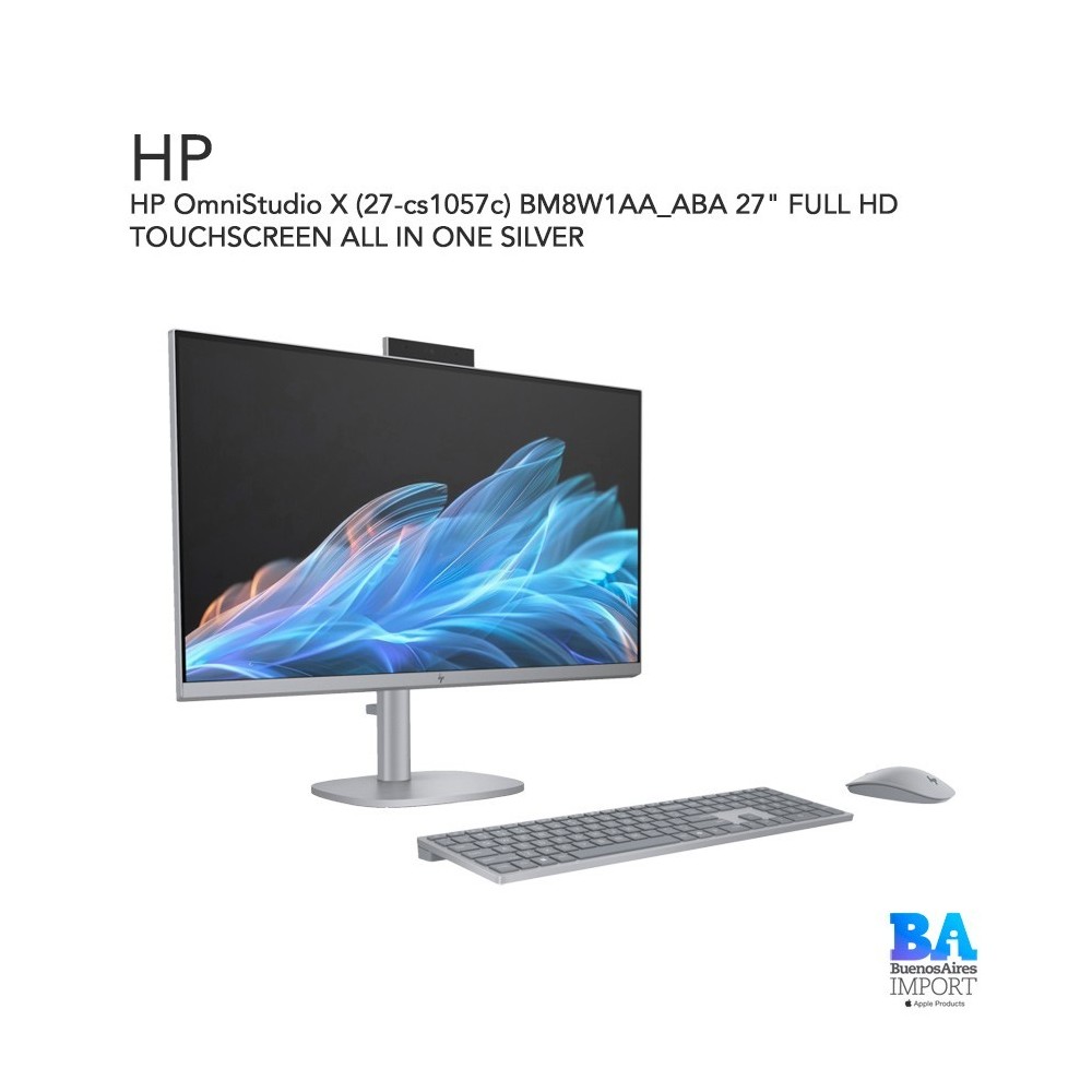 HP OmniStudio X (27-cs1057c) BM8W1AA_ABA 27" FULL HD TOUCHSCREEN ALL IN ONE SILVER