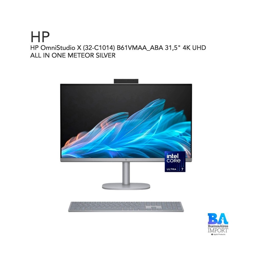 HP OmniStudio X (32-C1014) B61VMAA_ABA 31,5" 4K UHD ALL IN ONE METEOR SILVER