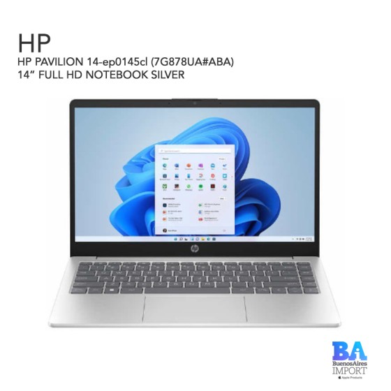 HP PAVILION 14-ep0145cl (7G878UA)  14” FULL HD NOTEBOOK SILVER