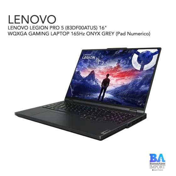 LENOVO LEGION PRO 5 (83DF00ATUS) 16" WQXGA GAMING LAPTOP 165Hz ONYX GREY (Pad...