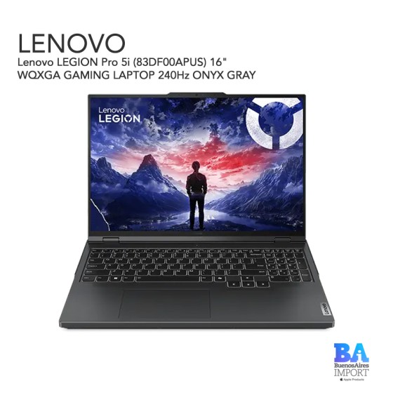 Lenovo LEGION Pro 5i (83DF00APUS) 16" WQXGA GAMING LAPTOP 240Hz ONYX GRAY