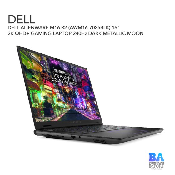 DELL ALIENWARE M16 R2 (AWM16-7025BLK) 16" 2K QHD+ GAMING LAPTOP 240Hz DARK...