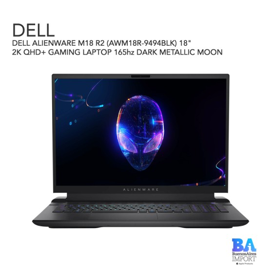 DELL ALIENWARE M18 R2 (AWM18R-9494BLK) 18" 2K QHD+ GAMING LAPTOP 165hz DARK...