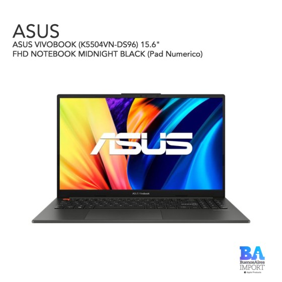 ASUS VIVOBOOK (K5504VN-DS96) 15.6" FHD NOTEBOOK MIDNIGHT BLACK (Pad Numerico)