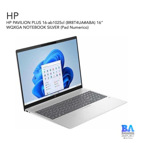 HP PAVILION PLUS 16-ab1025cl (8R8T4UA) 16" WQXGA NOTEBOOK SILVER (Pad Numerico)