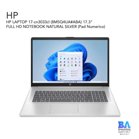 HP LAPTOP 17-cn3033cl (8M5Q4UA) 17.3" FULL HD NOTEBOOK NATURAL SILVER (Pad...