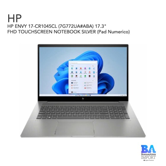 HP ENVY 17-CR1045CL (7G772UA) 17.3" FHD TOUCHSCREEN NOTEBOOK SILVER (Pad...